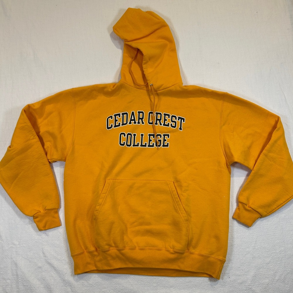 Champion Cedar Crest College Hoodie Yellow XL CS2071-377 Mens Sweatshirt
